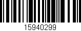 Código de barras (EAN, GTIN, SKU, ISBN): '15940299'