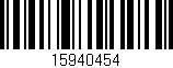 Código de barras (EAN, GTIN, SKU, ISBN): '15940454'