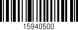 Código de barras (EAN, GTIN, SKU, ISBN): '15940500'