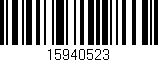 Código de barras (EAN, GTIN, SKU, ISBN): '15940523'