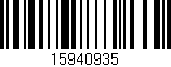 Código de barras (EAN, GTIN, SKU, ISBN): '15940935'