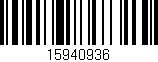 Código de barras (EAN, GTIN, SKU, ISBN): '15940936'