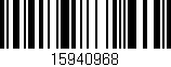 Código de barras (EAN, GTIN, SKU, ISBN): '15940968'