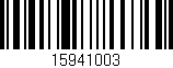 Código de barras (EAN, GTIN, SKU, ISBN): '15941003'