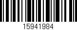 Código de barras (EAN, GTIN, SKU, ISBN): '15941984'