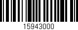 Código de barras (EAN, GTIN, SKU, ISBN): '15943000'