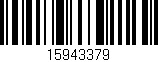 Código de barras (EAN, GTIN, SKU, ISBN): '15943379'