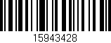Código de barras (EAN, GTIN, SKU, ISBN): '15943428'