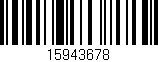 Código de barras (EAN, GTIN, SKU, ISBN): '15943678'
