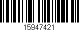 Código de barras (EAN, GTIN, SKU, ISBN): '15947421'