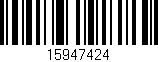 Código de barras (EAN, GTIN, SKU, ISBN): '15947424'