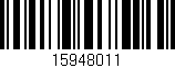 Código de barras (EAN, GTIN, SKU, ISBN): '15948011'