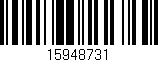 Código de barras (EAN, GTIN, SKU, ISBN): '15948731'