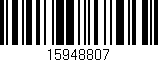 Código de barras (EAN, GTIN, SKU, ISBN): '15948807'