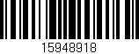Código de barras (EAN, GTIN, SKU, ISBN): '15948918'