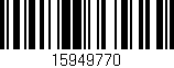 Código de barras (EAN, GTIN, SKU, ISBN): '15949770'