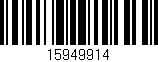 Código de barras (EAN, GTIN, SKU, ISBN): '15949914'