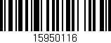 Código de barras (EAN, GTIN, SKU, ISBN): '15950116'
