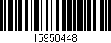 Código de barras (EAN, GTIN, SKU, ISBN): '15950448'