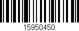 Código de barras (EAN, GTIN, SKU, ISBN): '15950450'