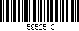 Código de barras (EAN, GTIN, SKU, ISBN): '15952513'