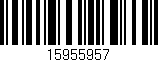 Código de barras (EAN, GTIN, SKU, ISBN): '15955957'