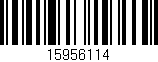Código de barras (EAN, GTIN, SKU, ISBN): '15956114'