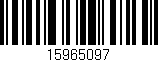Código de barras (EAN, GTIN, SKU, ISBN): '15965097'