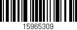 Código de barras (EAN, GTIN, SKU, ISBN): '15965309'