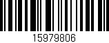 Código de barras (EAN, GTIN, SKU, ISBN): '15979806'