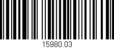 Código de barras (EAN, GTIN, SKU, ISBN): '15980.03'