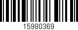Código de barras (EAN, GTIN, SKU, ISBN): '15980369'