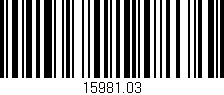Código de barras (EAN, GTIN, SKU, ISBN): '15981.03'