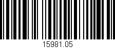 Código de barras (EAN, GTIN, SKU, ISBN): '15981.05'