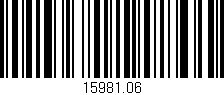 Código de barras (EAN, GTIN, SKU, ISBN): '15981.06'