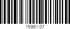Código de barras (EAN, GTIN, SKU, ISBN): '15981.07'