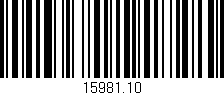 Código de barras (EAN, GTIN, SKU, ISBN): '15981.10'
