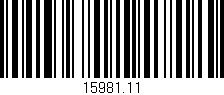 Código de barras (EAN, GTIN, SKU, ISBN): '15981.11'