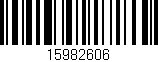 Código de barras (EAN, GTIN, SKU, ISBN): '15982606'