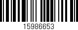 Código de barras (EAN, GTIN, SKU, ISBN): '15986653'