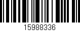 Código de barras (EAN, GTIN, SKU, ISBN): '15988336'