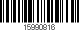 Código de barras (EAN, GTIN, SKU, ISBN): '15990816'