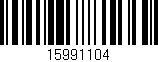 Código de barras (EAN, GTIN, SKU, ISBN): '15991104'