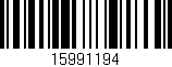 Código de barras (EAN, GTIN, SKU, ISBN): '15991194'