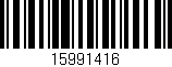 Código de barras (EAN, GTIN, SKU, ISBN): '15991416'