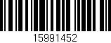 Código de barras (EAN, GTIN, SKU, ISBN): '15991452'