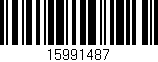 Código de barras (EAN, GTIN, SKU, ISBN): '15991487'