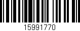Código de barras (EAN, GTIN, SKU, ISBN): '15991770'