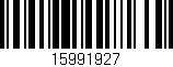 Código de barras (EAN, GTIN, SKU, ISBN): '15991927'