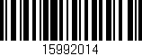 Código de barras (EAN, GTIN, SKU, ISBN): '15992014'